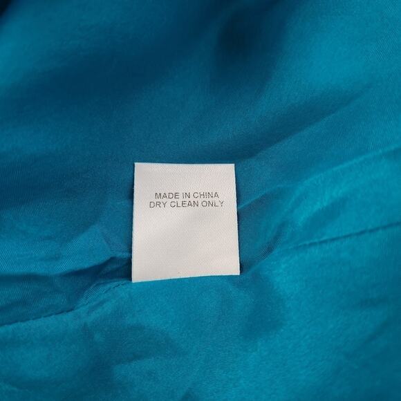 The Sei for FWRD Asymmetric Strappy Gown in Aqua Blue Size 8 Silk Sleeveless - Picture 13 of 16